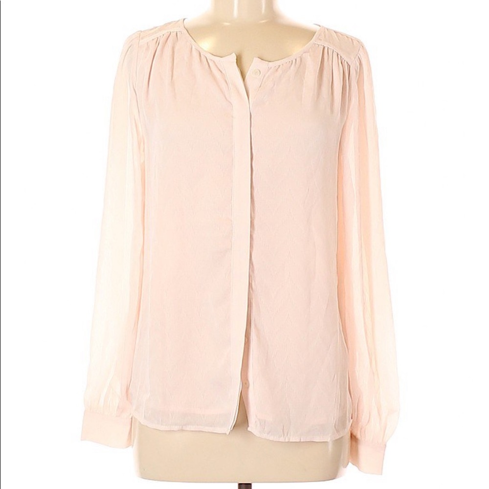 NWT Sugarlips M light pink button up blouse